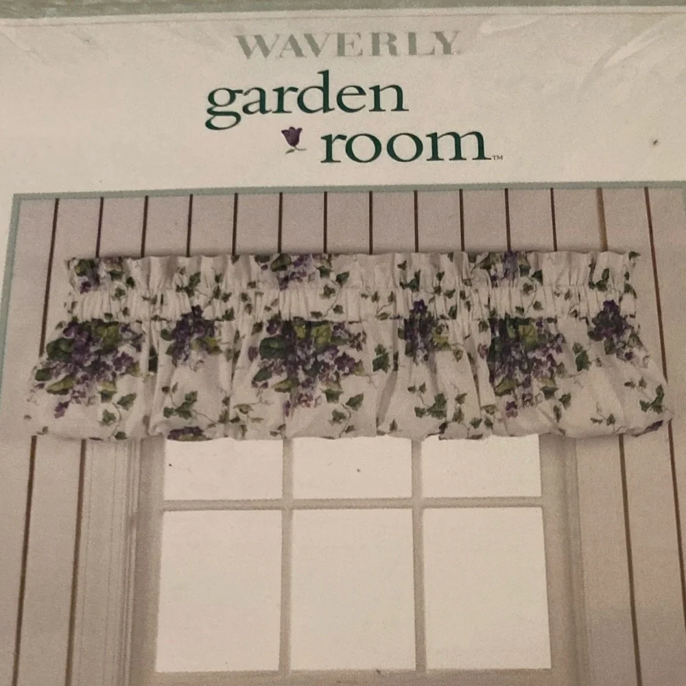 Waverly Garden Room Floral Valance in Purple, Green, White